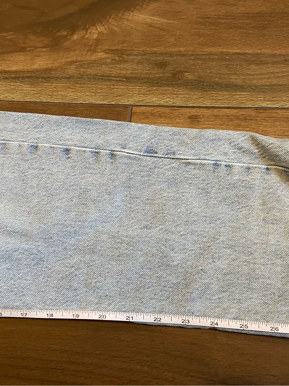 High-Rise Light Blue Distressed Wide-Leg Jeans - Women - Picture 5 of 8